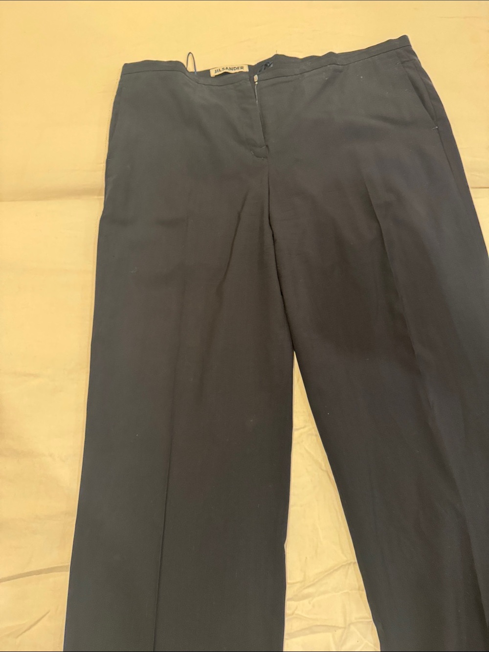 Jil Sander Black Straight-Leg Wool Trousers